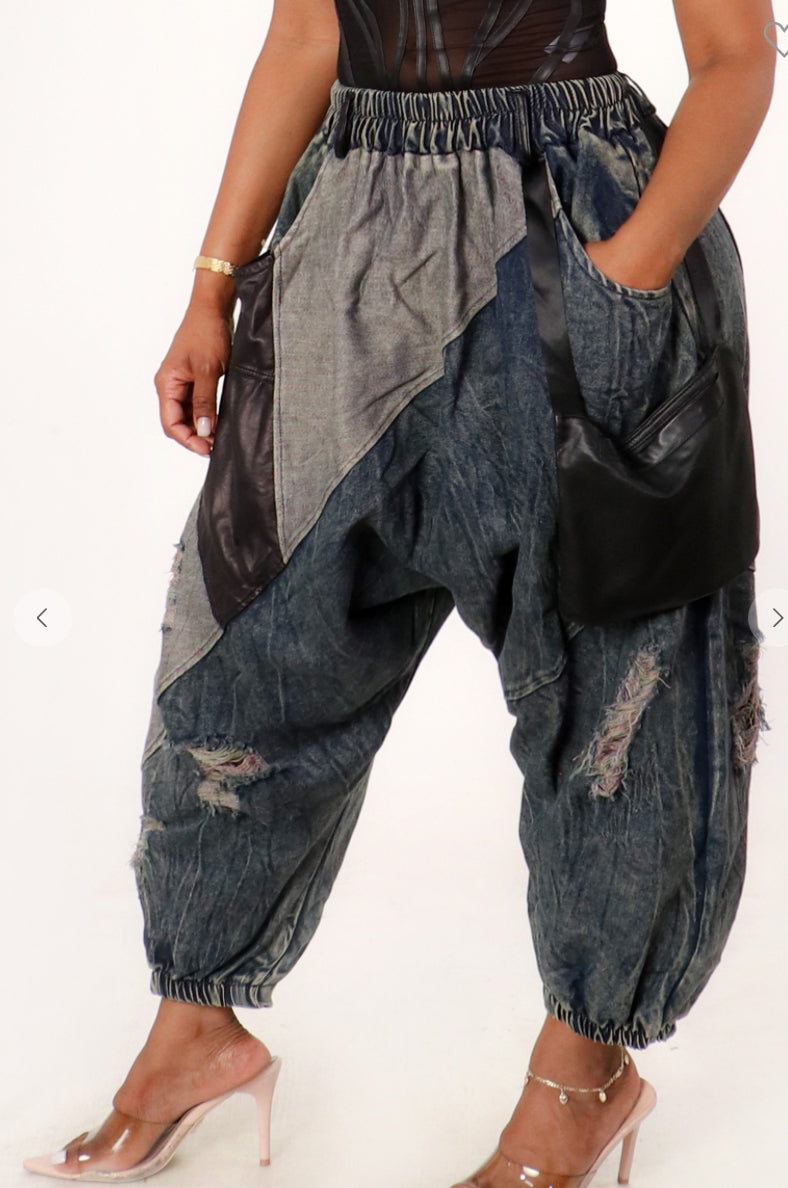 Denim Harem Pant