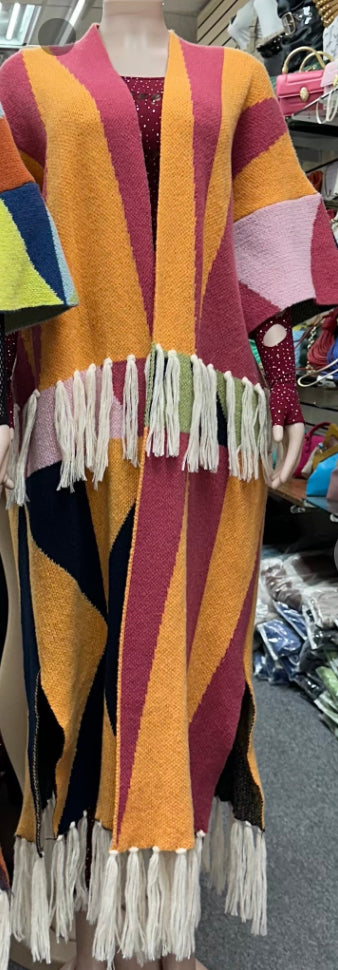 Sweater Poncho - Pink